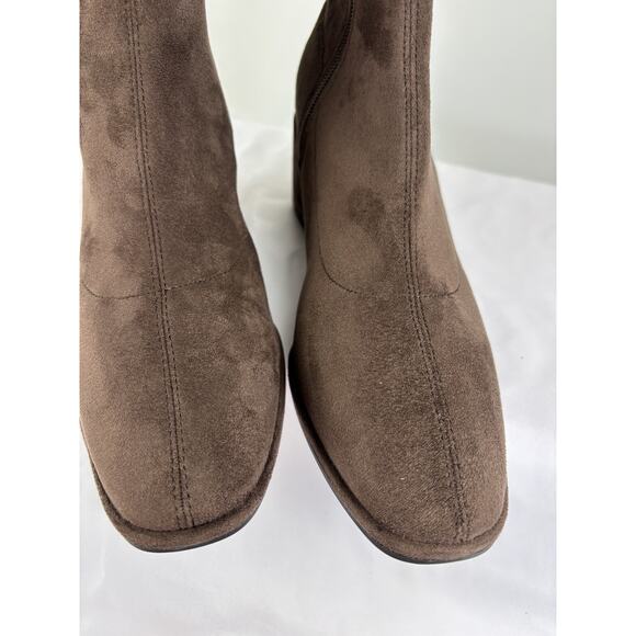 New Aerosoles Women's Anouk Mid Calf Boot Brown Faux Suede Size 7.5 - Picture 5 of 13